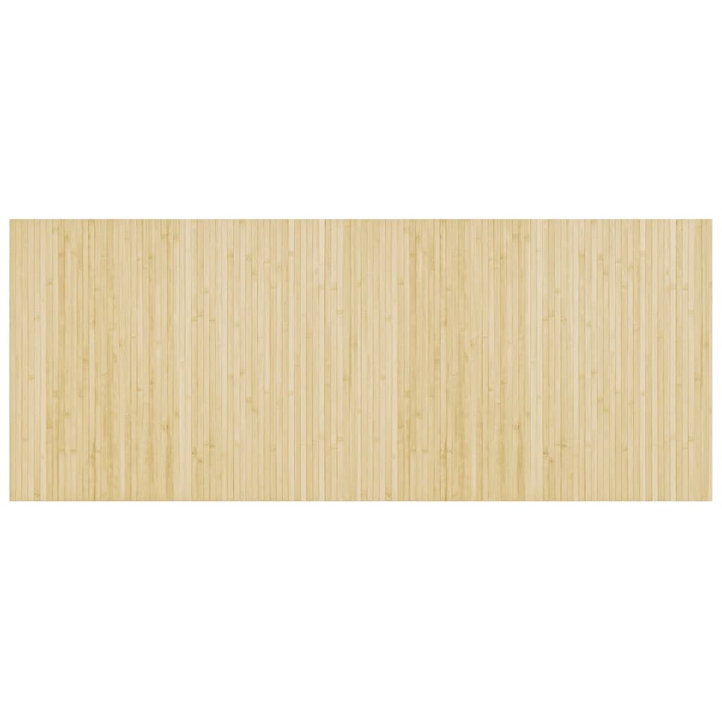 VidaXL Rechteckiger Teppich 80x200 cm Bambus hell natur