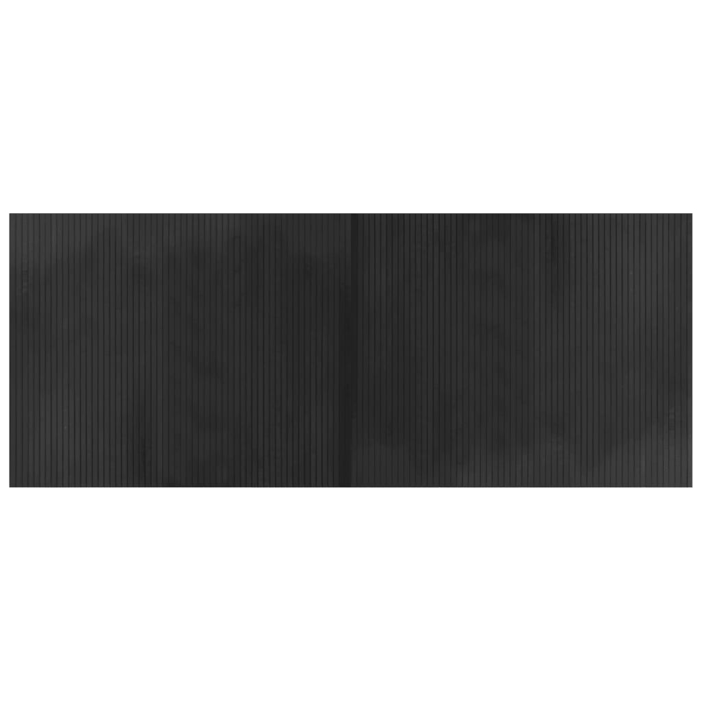 VidaXL Rechteckiger Teppich 80x200 cm Bambusgrau