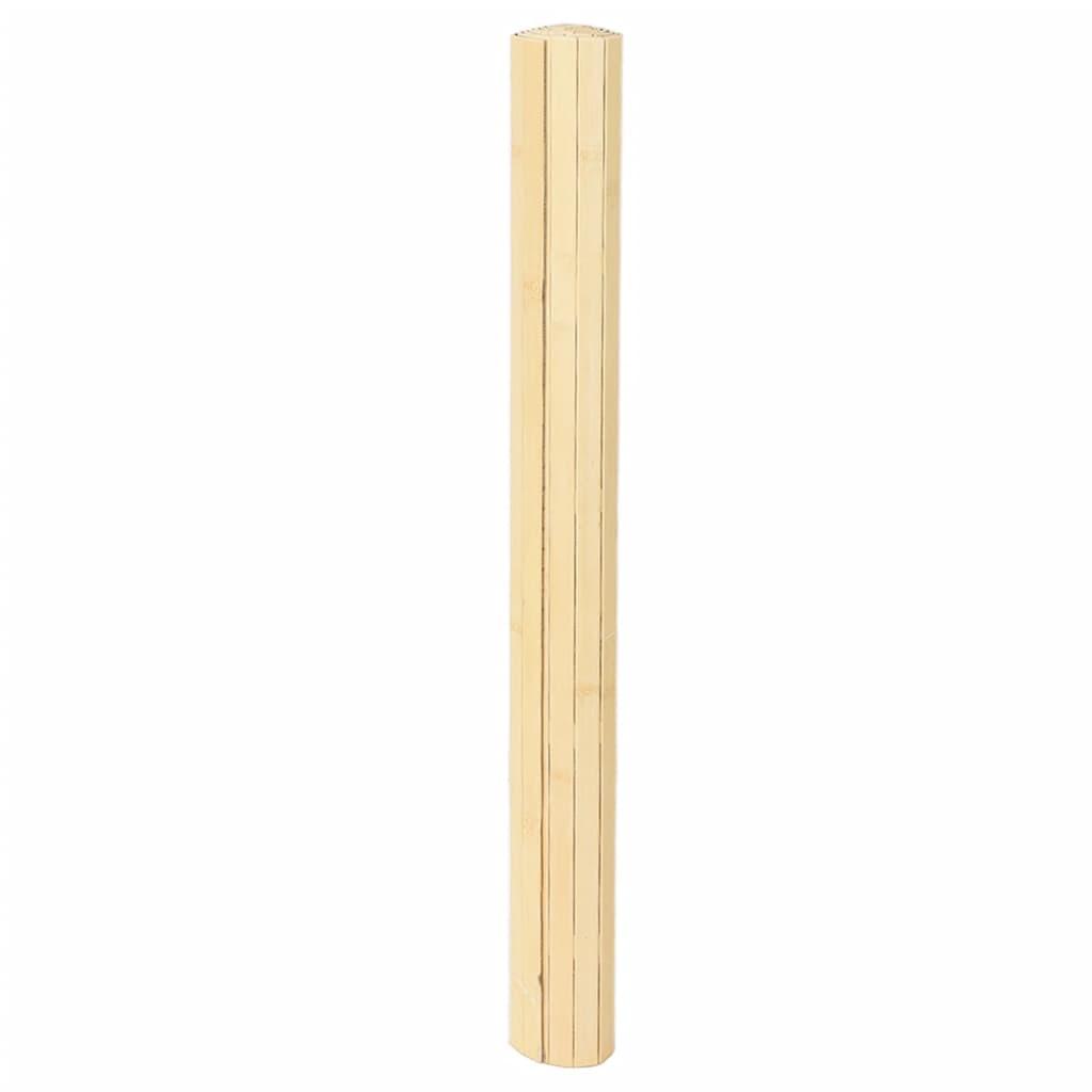 VidaXL Rechteckiger Teppich 80x300 cm Bambus hell natur