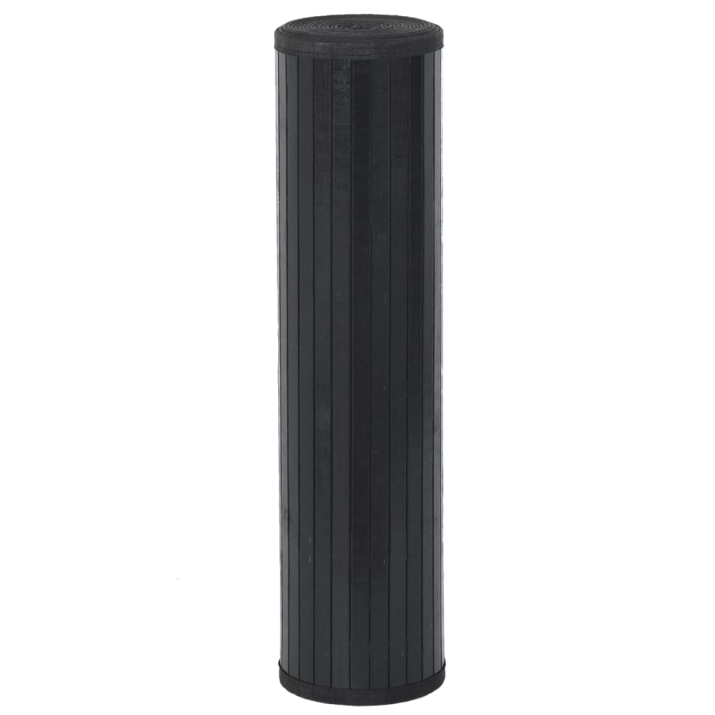 Vidaxl vloerkleed rechthoekig 60x200 cm bamboe zwart