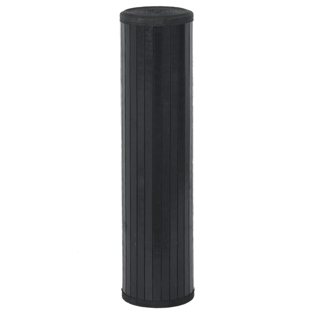 VidaXL Rechteckiger Teppich 70x100 cm Bambus schwarz
