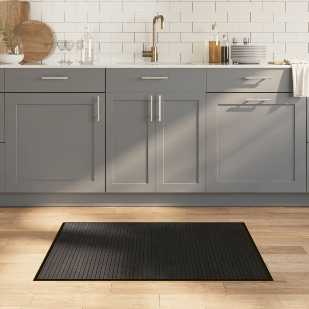 VidaXL Rechteckiger Teppich 70x100 cm Bambus schwarz