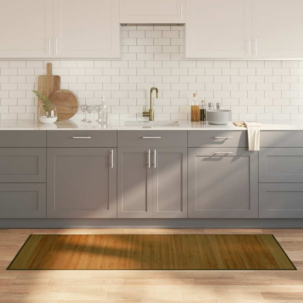 Vidaxx rechteckiger Teppich 70x200 cm Bambusbraun