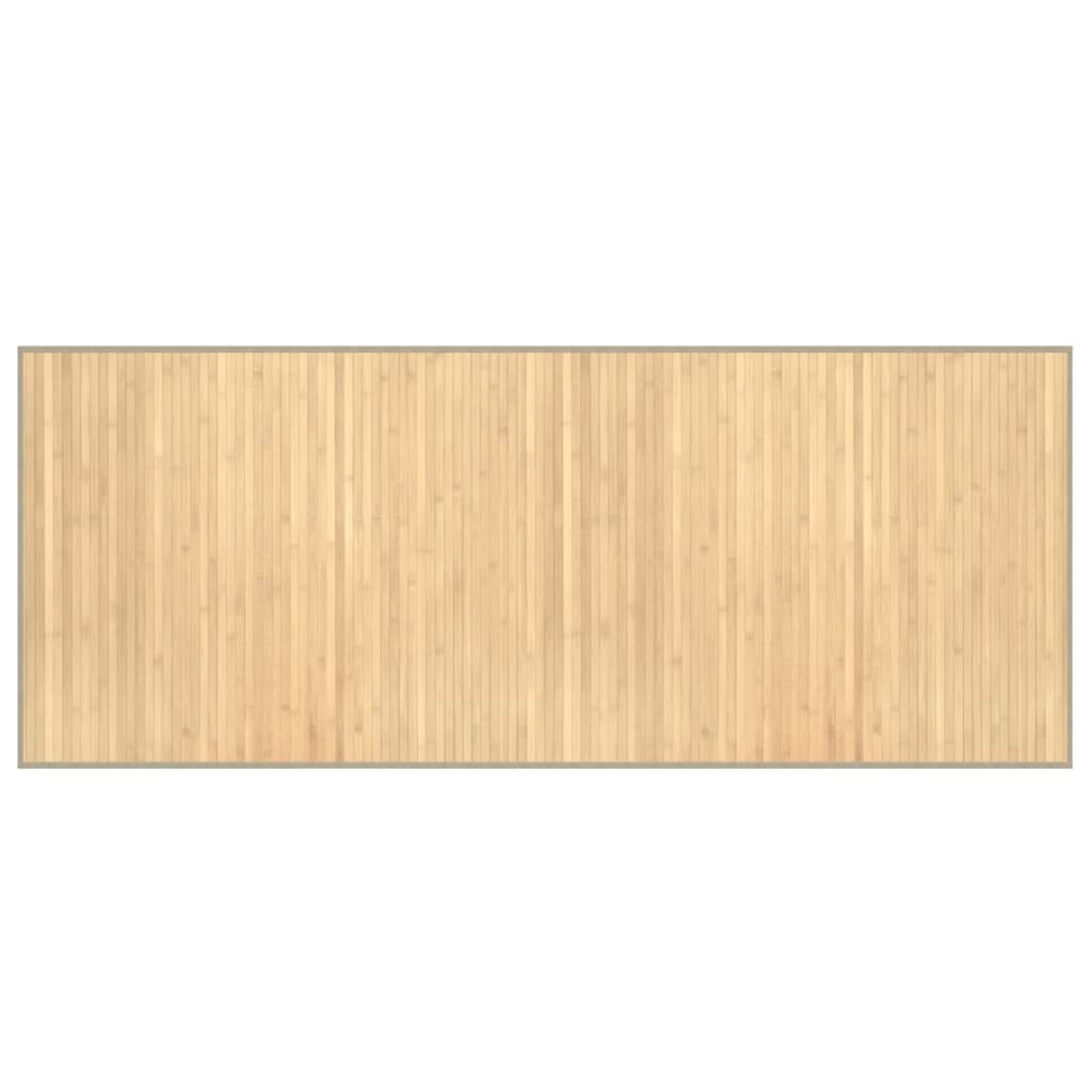VidaXL Rechteckiger Teppich 80x200 cm Bambus hell natur