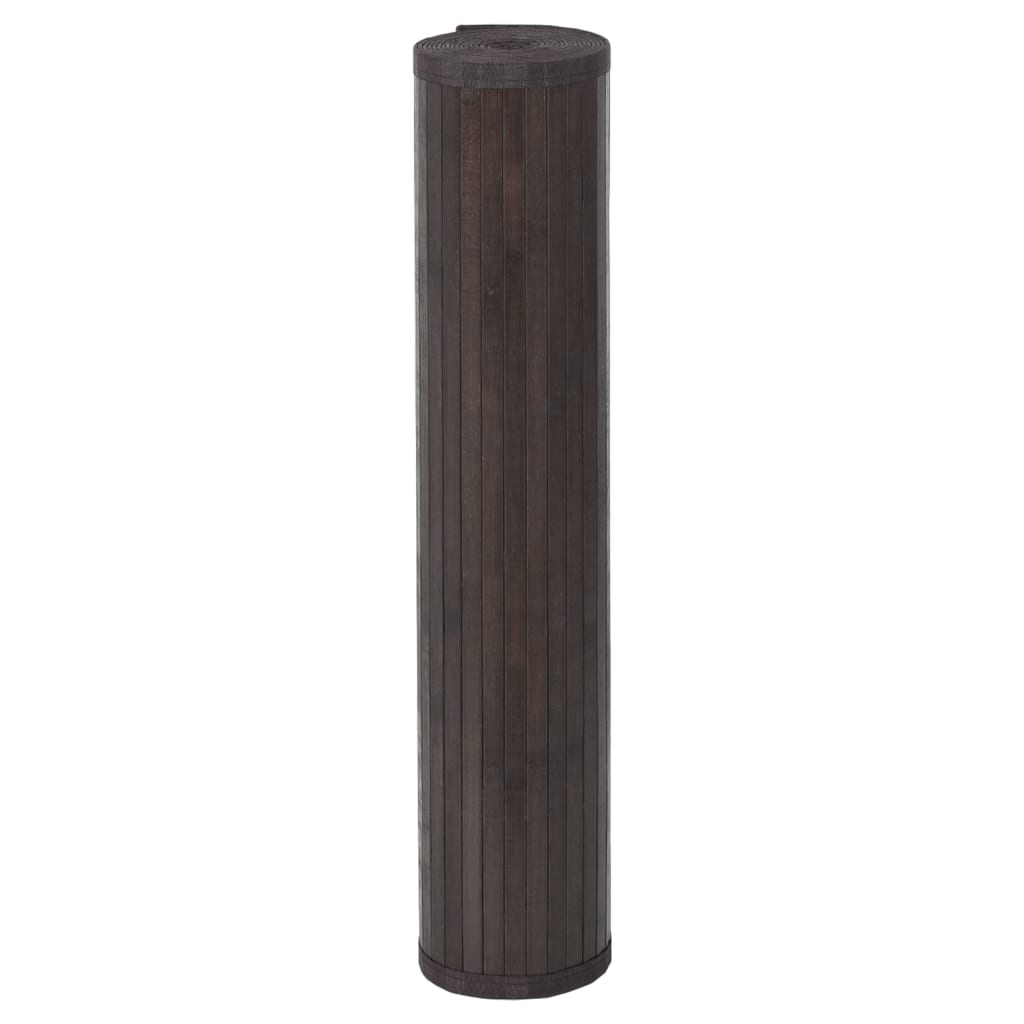 Vidaxx Teppich quadratisch 100x100 cm Bambus dunkelbraun