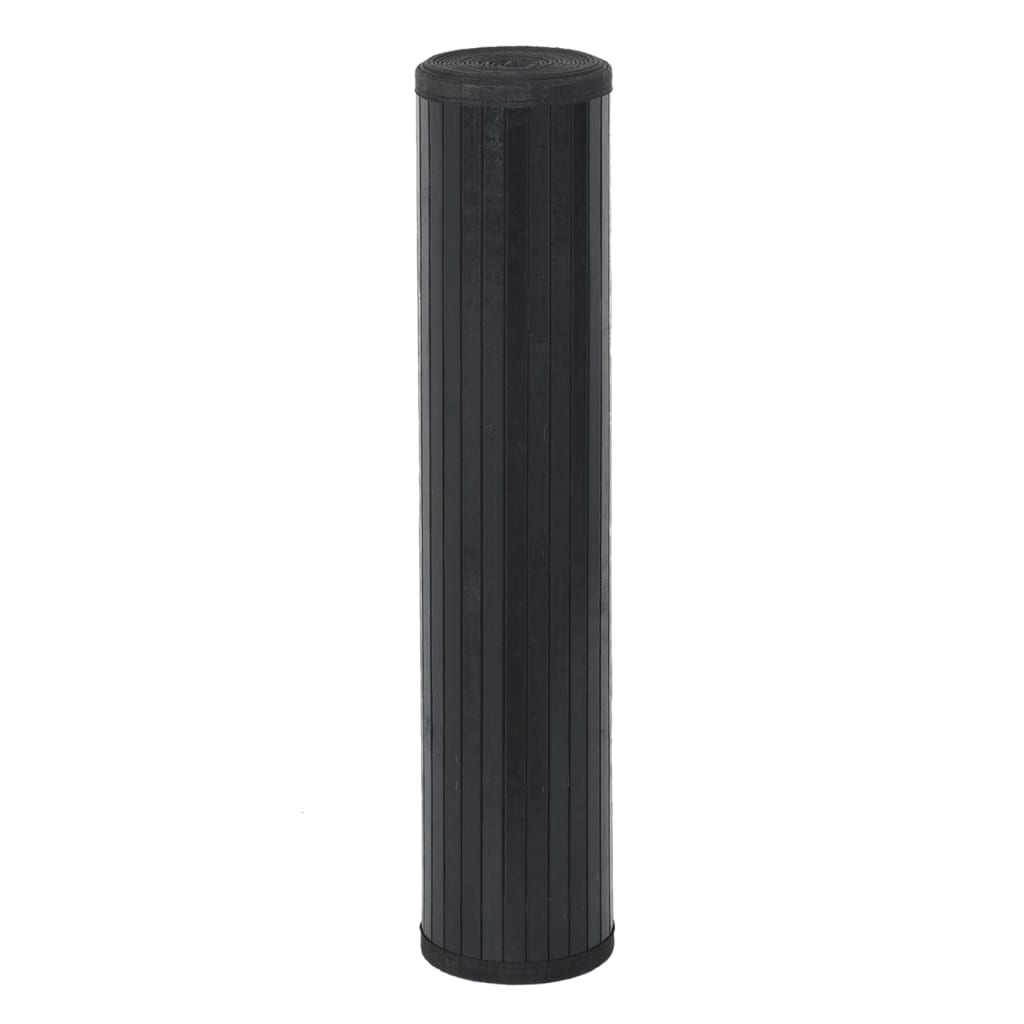 Vidaxx rechteckiger Teppich 100x500 cm Bambus schwarz