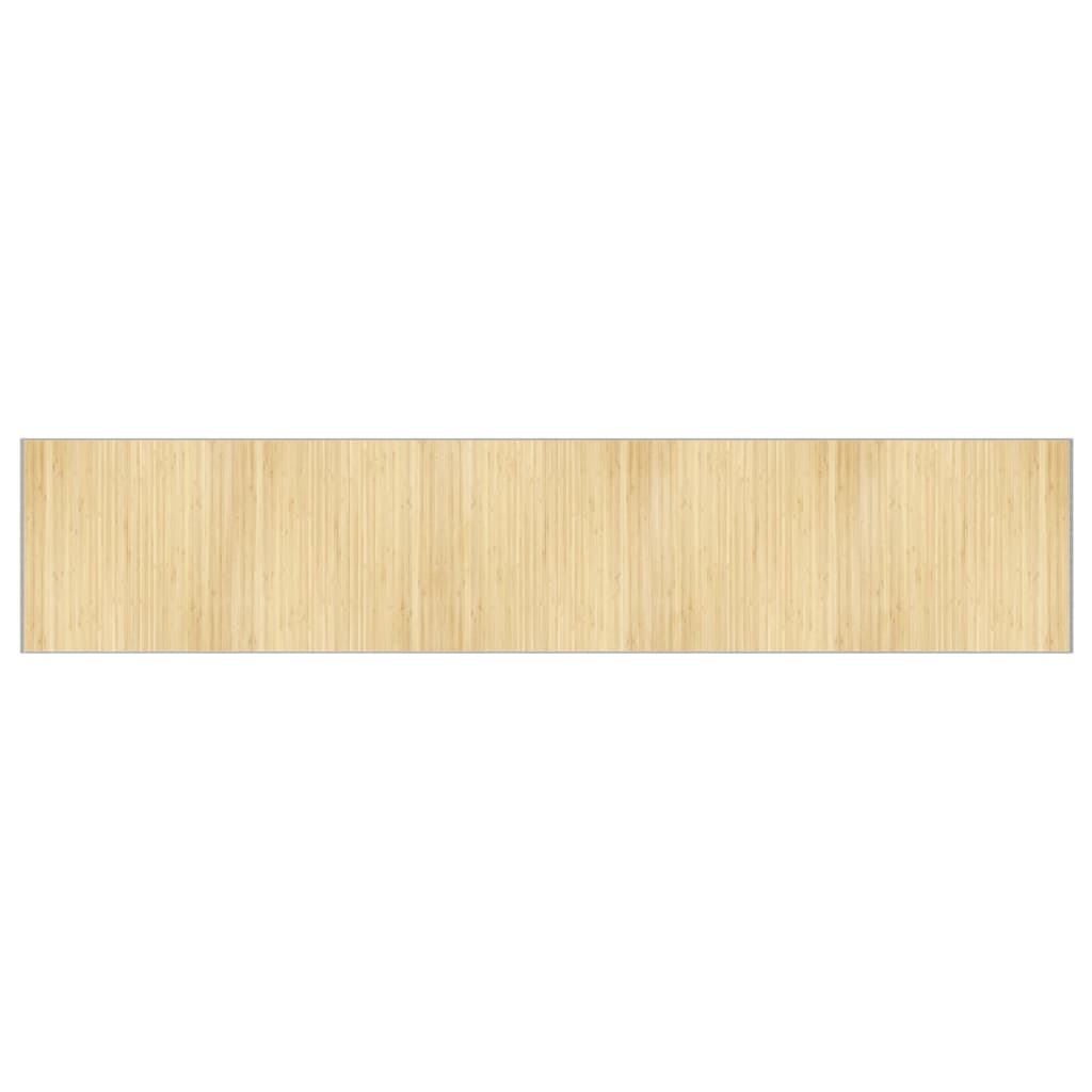 Vidaxx Teppich rechteckig 100x500 cm Bambus hell natur