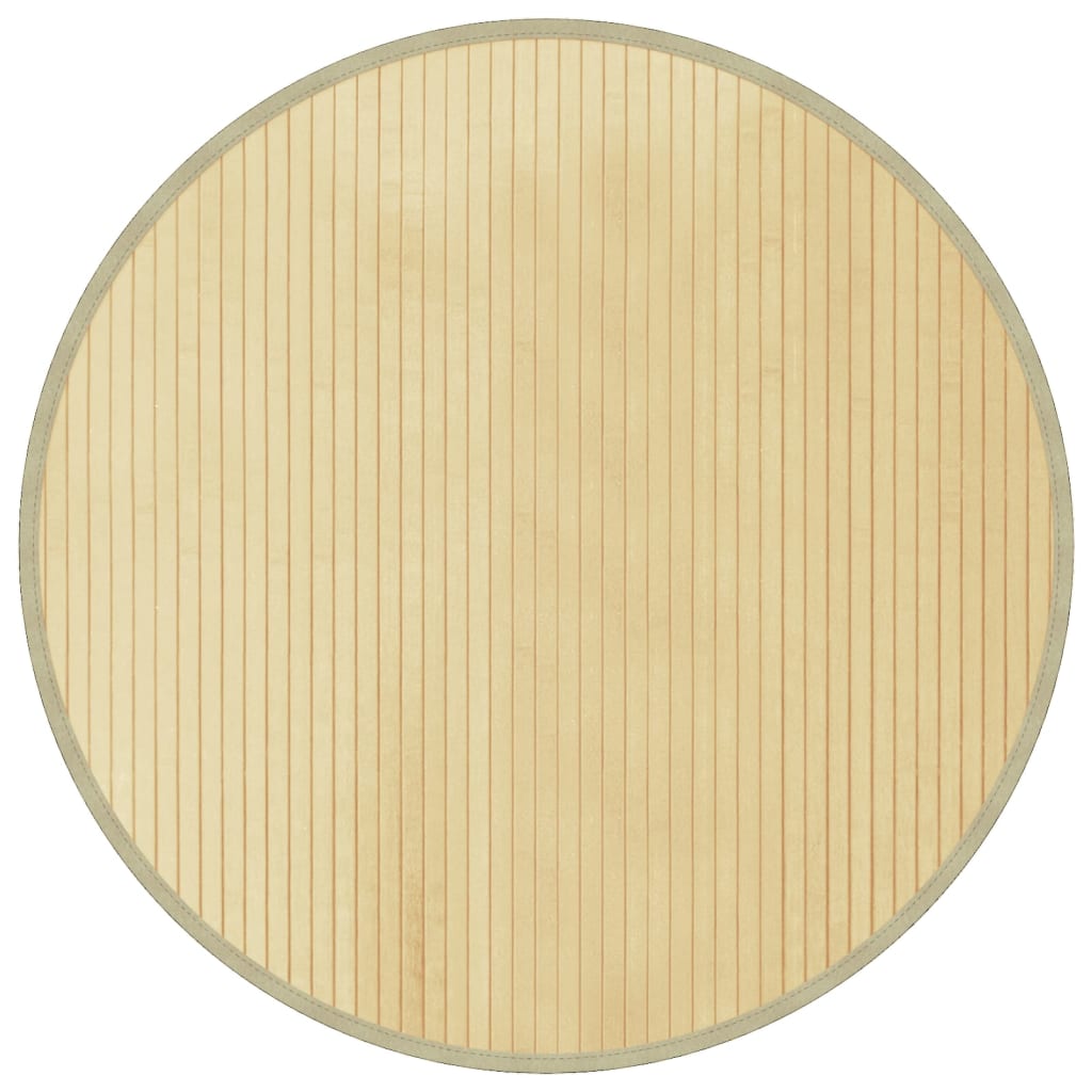 VidaXL Teppich rund 80 cm Bambus hell natur