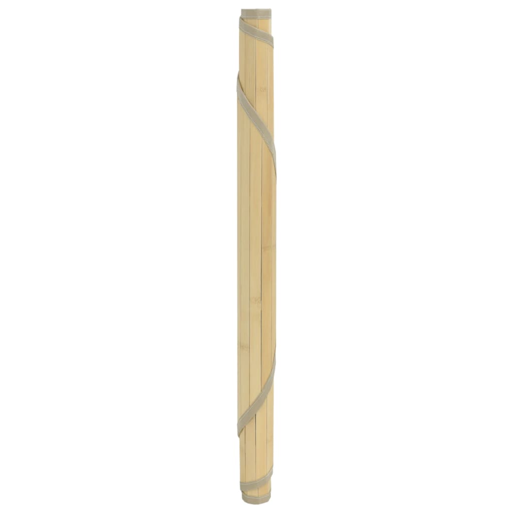 VidaXL Teppich rund 80 cm Bambus hell natur