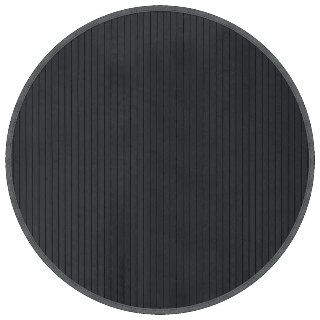 VidaXL Teppich rund 80 cm Bambusgrau
