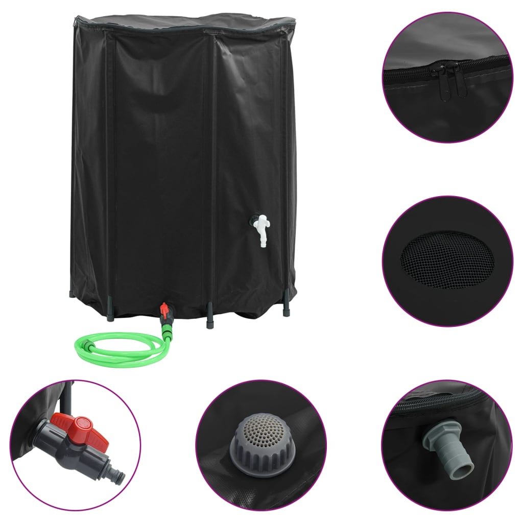 VidaXL Wassertank mit Wasserhahn faltbar 750 l PVC