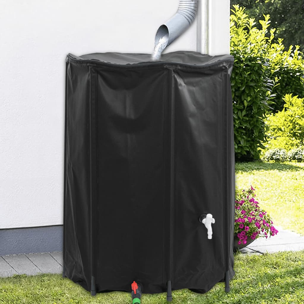 VidaXL Wassertank mit Wasserhahn faltbar 1350 l PVC