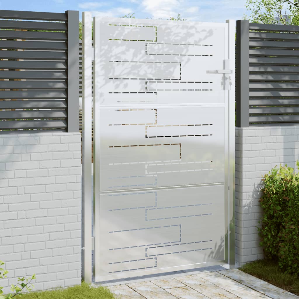 VidaXL Gartentor 100x150 cm Edelstahl