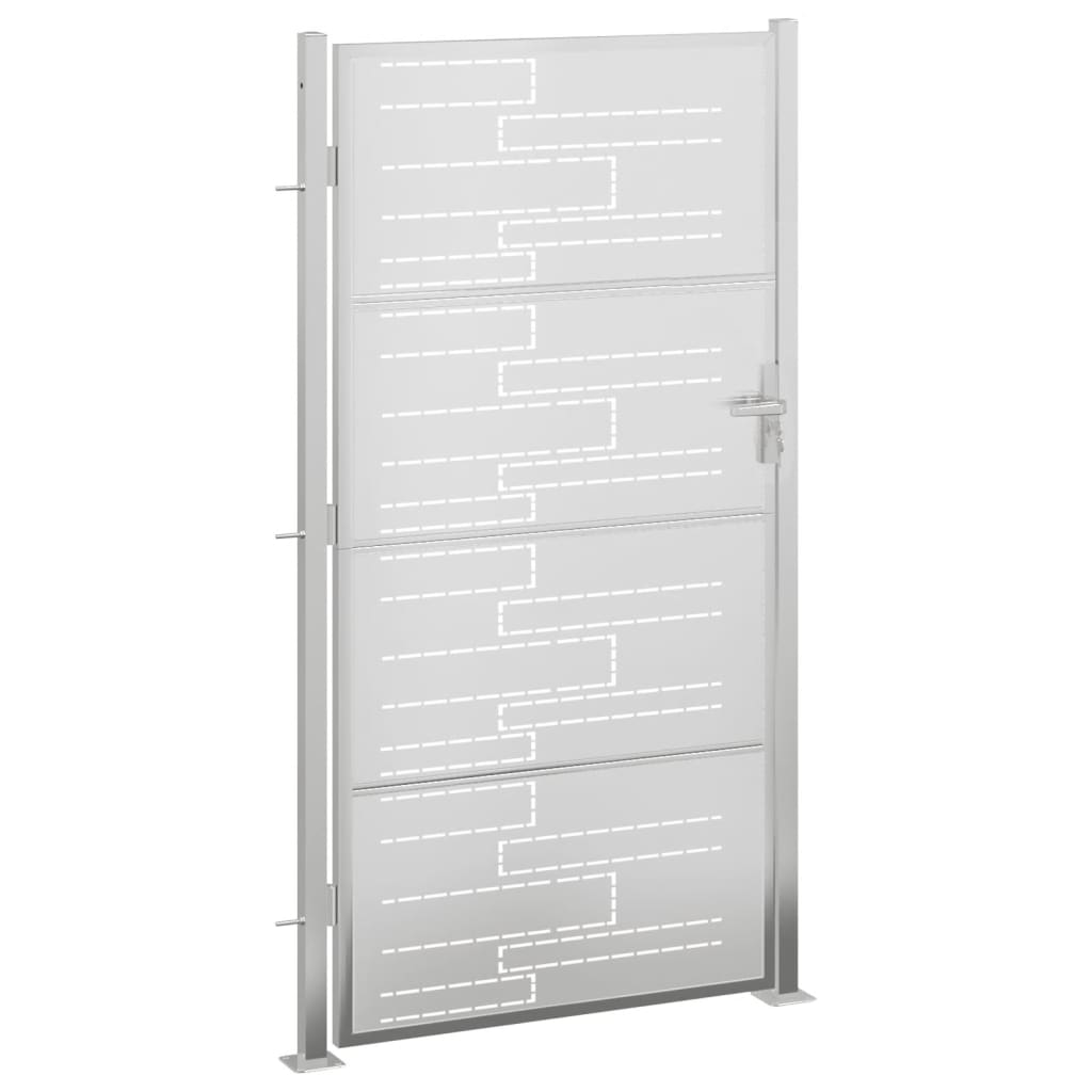 VidaXL Gartentor 100x200 cm Edelstahl