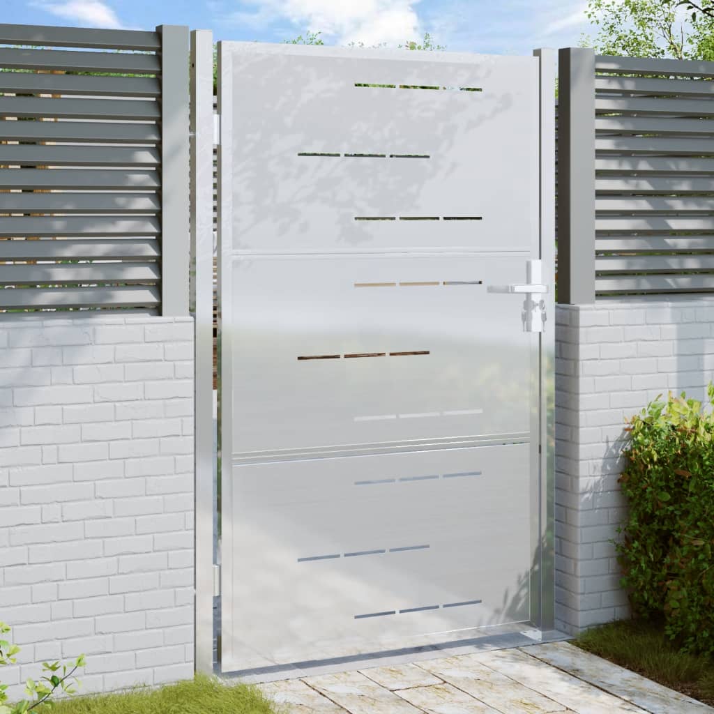VidaXL Gartentor 100x150 cm Edelstahl