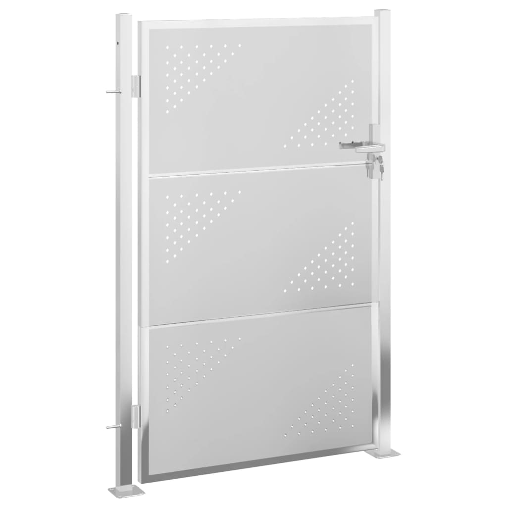 VidaXL Gartentor 100x125 cm Edelstahl