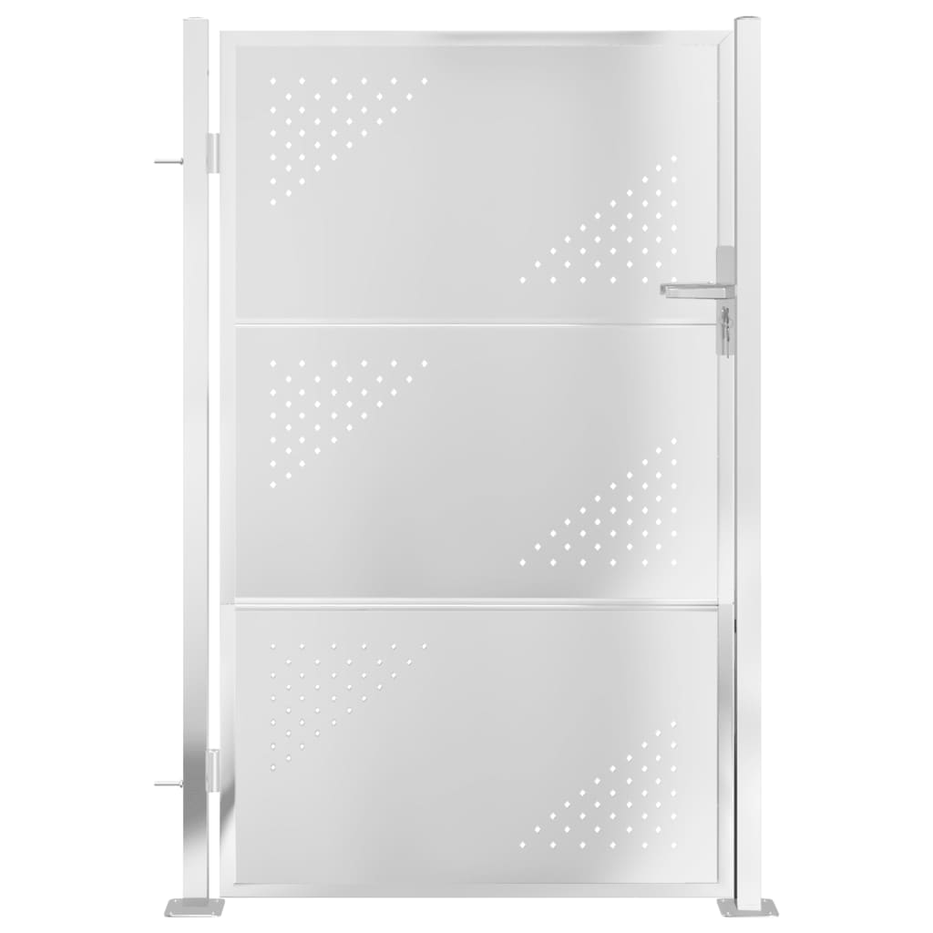 VidaXL Gartentor 100x125 cm Edelstahl
