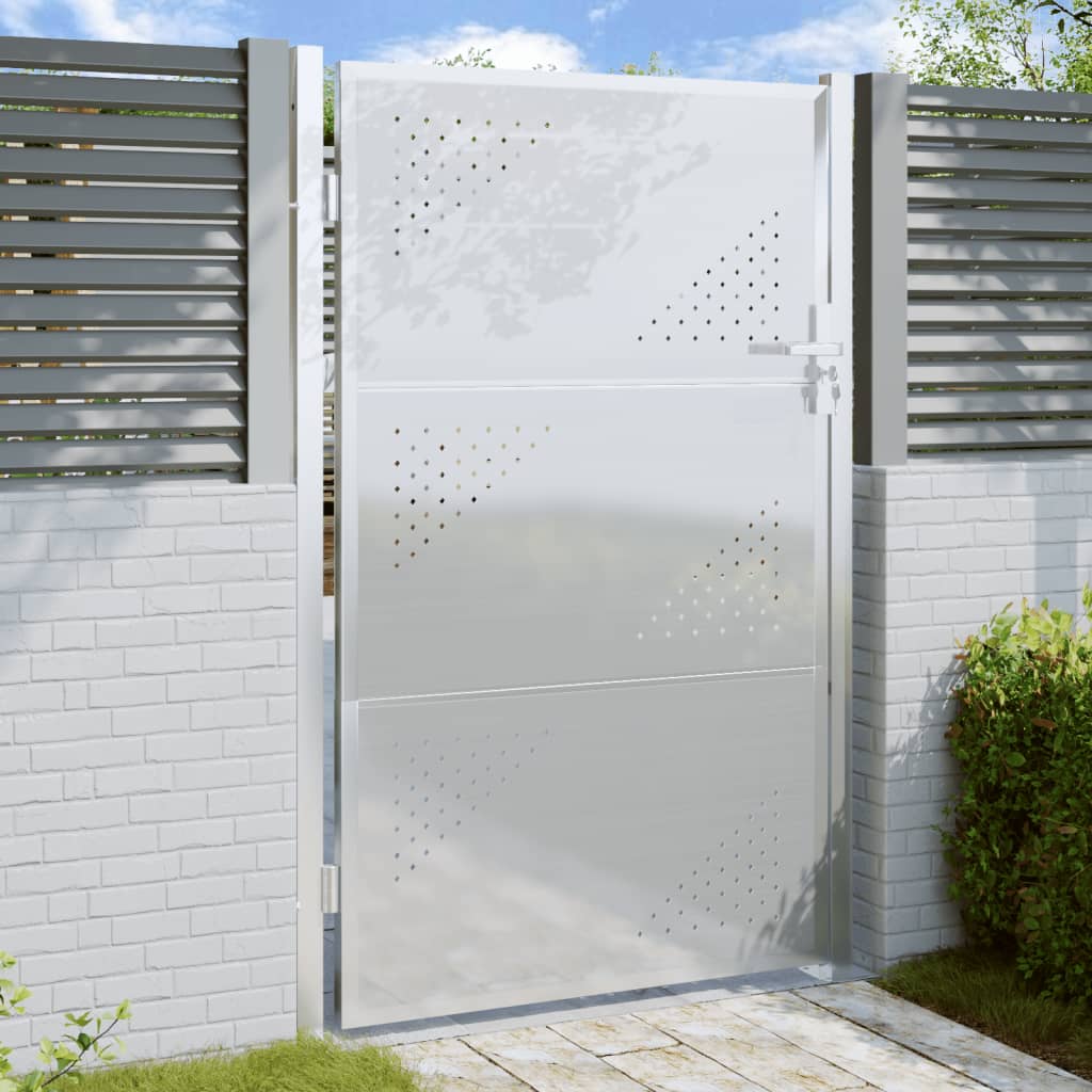 VidaXL Gartentor 100x150 cm Edelstahl