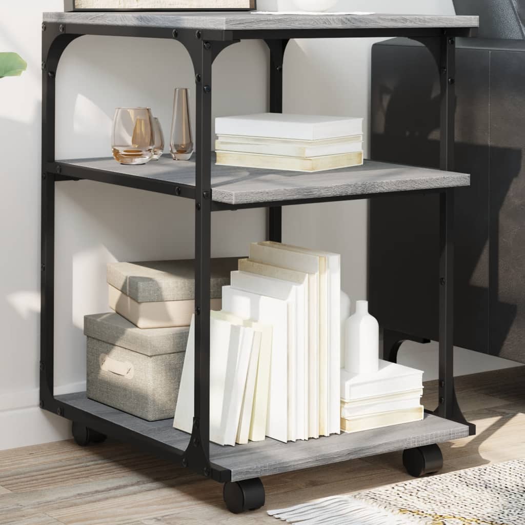 VidaXL printer cabinet 3-layer 43x48x64 cm finished wood gray Sonoma