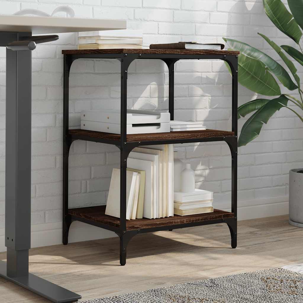 Vidaxx Druckerschrank 3-schichtig 50x41x75 cm lackiertes Holz Eiche braun