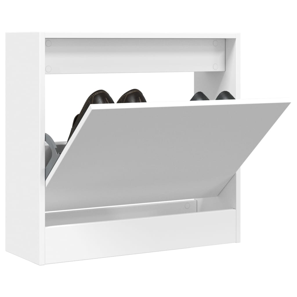 VidaXL Schuhschrank 60x21x57 cm Holzwerkstoff weiß