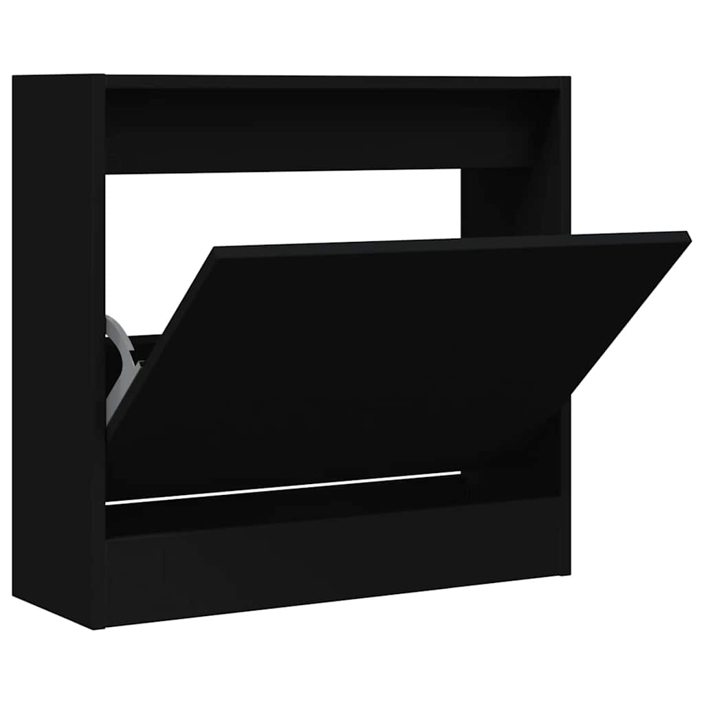 Vidaxx Schuhschrank 60x21x57 cm lackiertes Holz schwarz