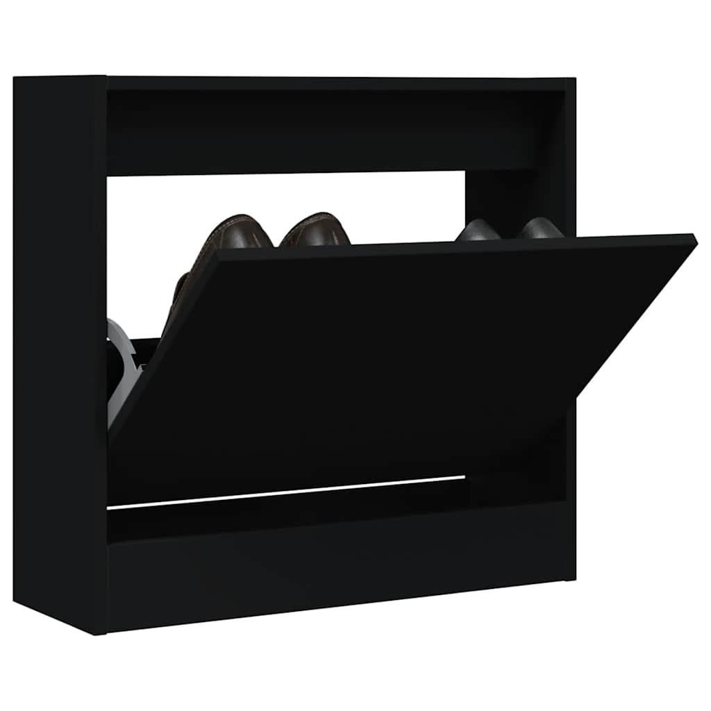 Vidaxx Schuhschrank 60x21x57 cm lackiertes Holz schwarz