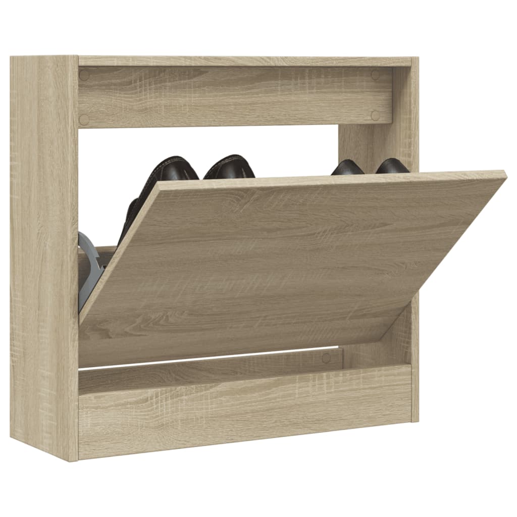 VidaXL Schuhschrank 60x21x57 cm Holzwerkstoff Sonoma-Eiche-farbig