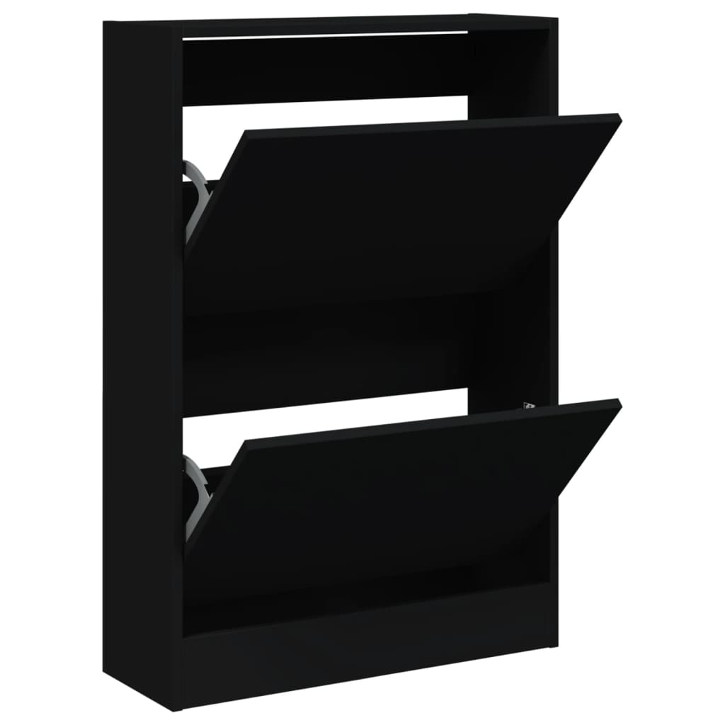 Vidaxx Schuhschrank 60x21x87,5 cm lackiertes Holz schwarz