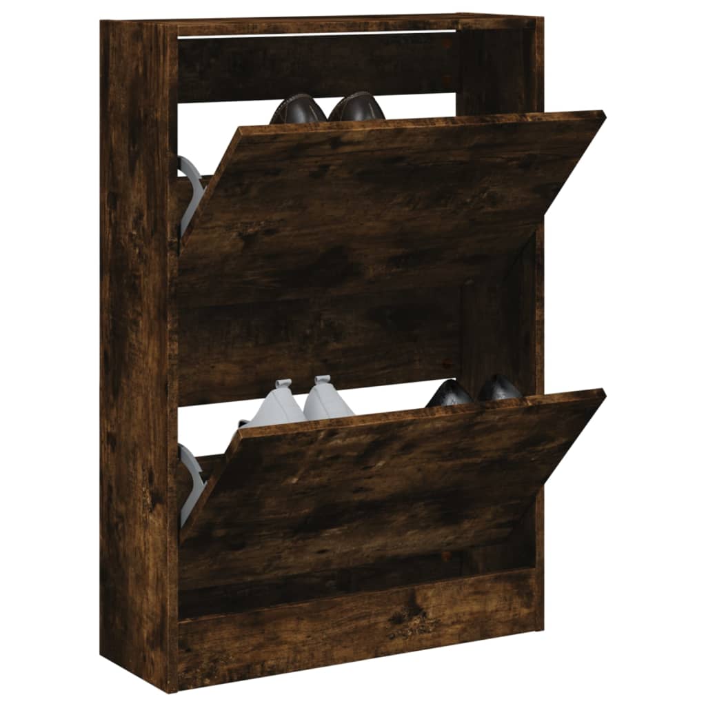 Vidaxx Schuhschrank 60x21x87,5 cm verarbeitetes Holz, geräucherte Eiche