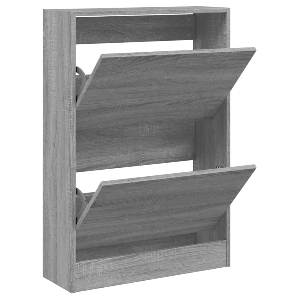 Vidaxx Schuhschrank 60x21x87,5 cm, Holzwerkstoff, Farbe Sonoma-Eiche grau