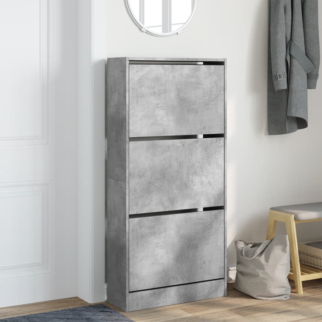 Vidaxx Schuhschrank 60x21x125,5 cm Holzwerkstoff betongrau