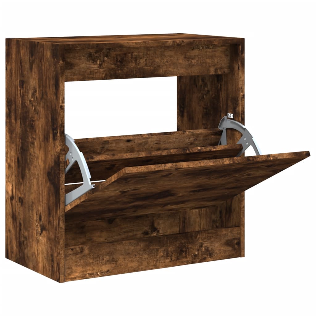 Vidaxx Schuhschrank 60x34x63,5 cm verarbeitetes Holz, geräucherte Eiche
