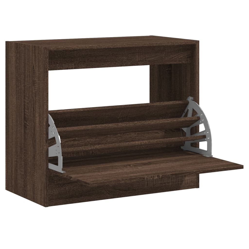 Vidaxx Schuhschrank 80x42x69 cm, fertige Holzfarbe, braune Eiche