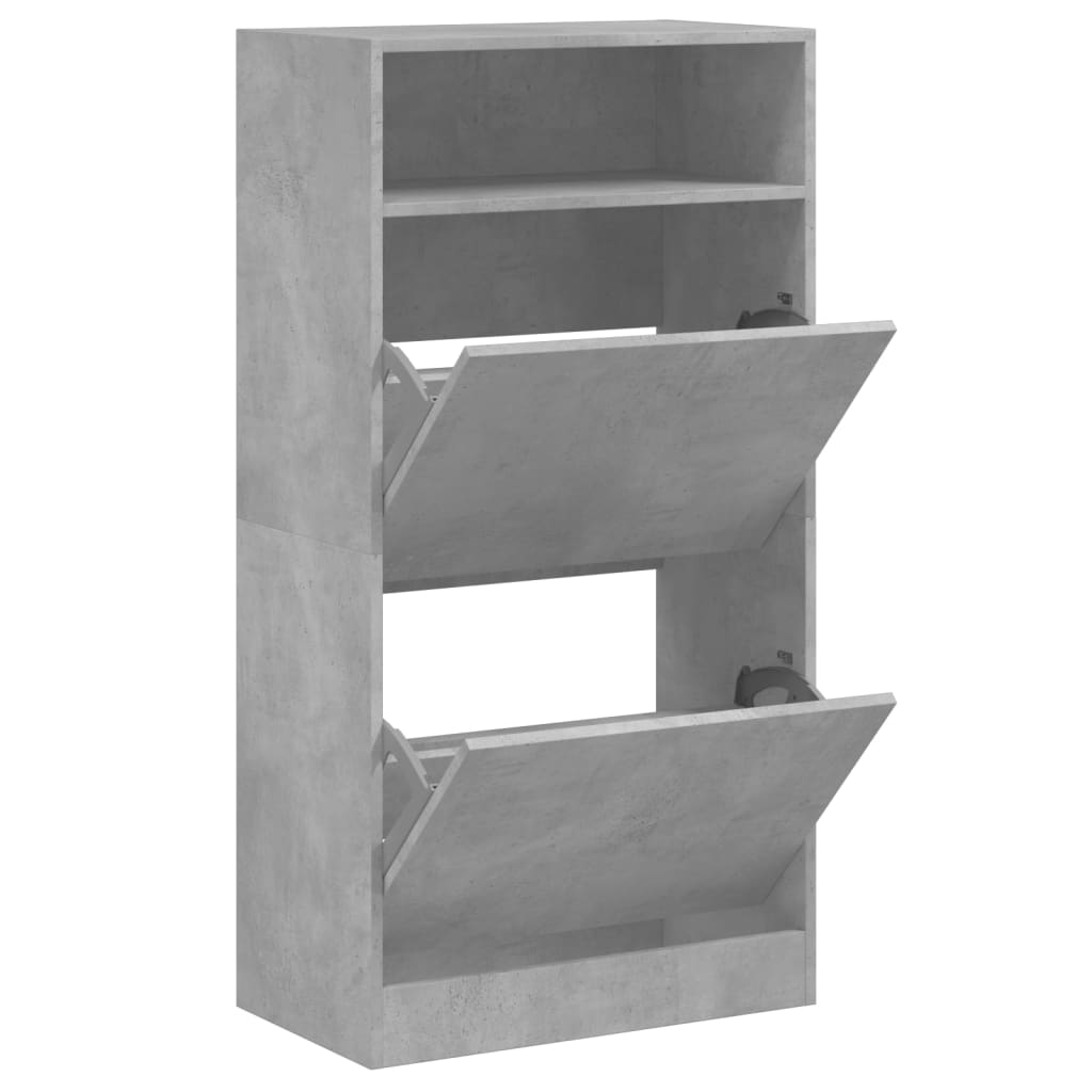 Vidaxx Schuhschrank 60x34x116 cm Holzwerkstoff betongrau