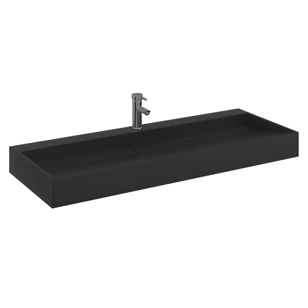 Vidaxx Waschbecken 120x46x11 cm Mineralgussmarmor mattschwarz