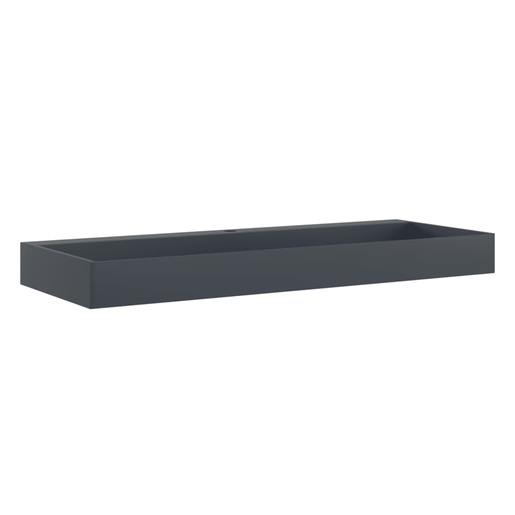 VidaXL Waschbecken 120x46x11 cm Mineralguss Marmorguss Anthrazit