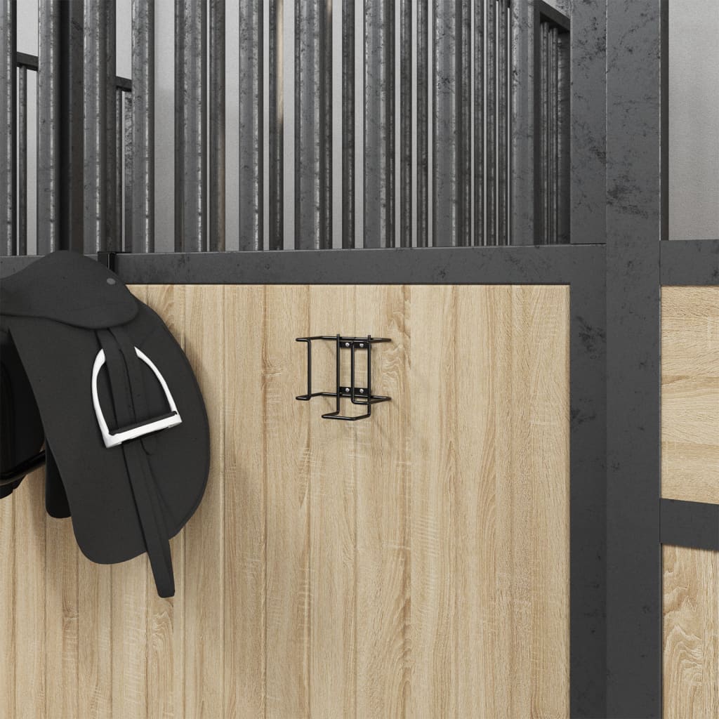 VidaXL Lecksteinhalter Stahl schwarz