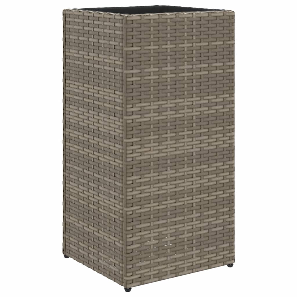 Vidaxx Pflanzgefäß 30x30x60 cm Polyrattan grau