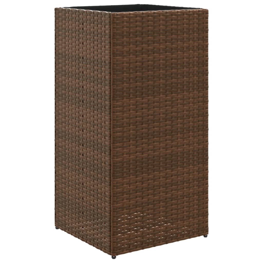 Vidaxx Pflanzgefäß 40x40x80 cm Polyrattan braun