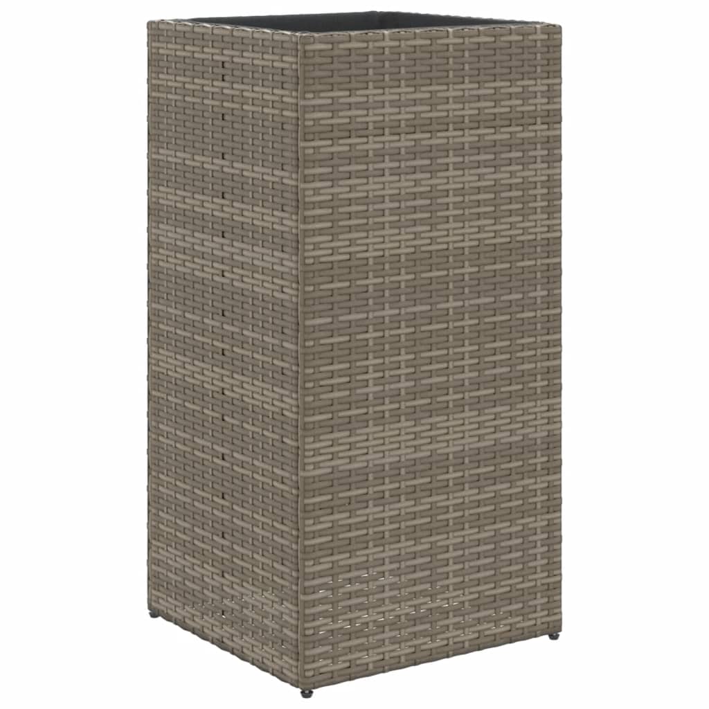 Vidaxx Pflanzgefäß 40x40x80 cm Polyrattan grau