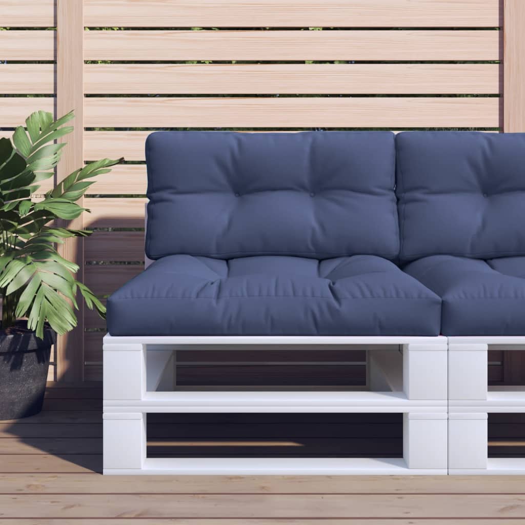 VidaXL Palettenkissen 120x40x12 cm Stoff Marineblau