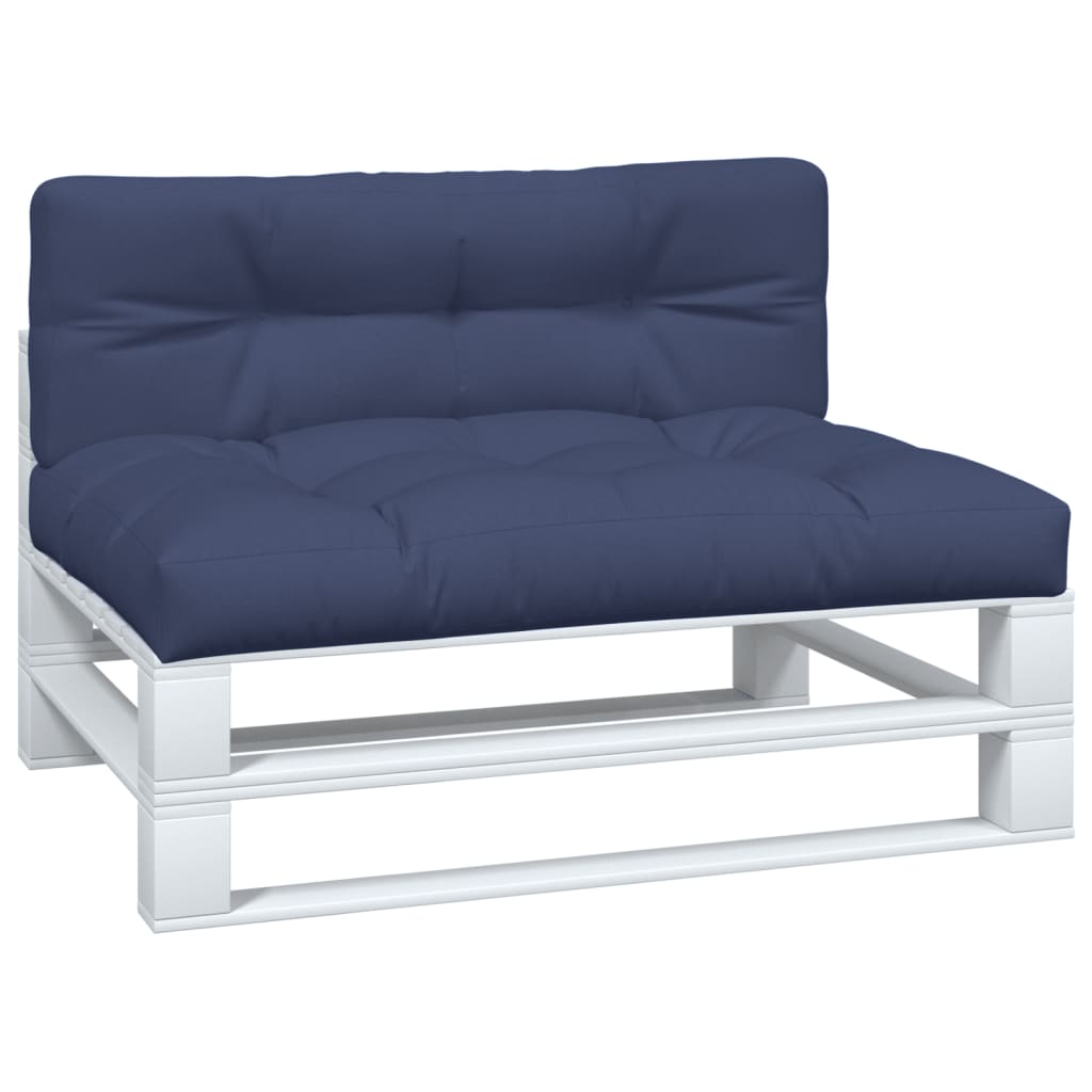VidaXL Palettenkissen 2 Stück Stoff Marineblau