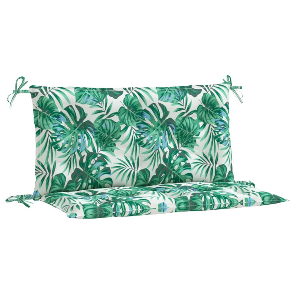 Vidaxx Gartenbankauflagen 2 Stück Blattmuster 100x50x7 cm Oxford-Stoff