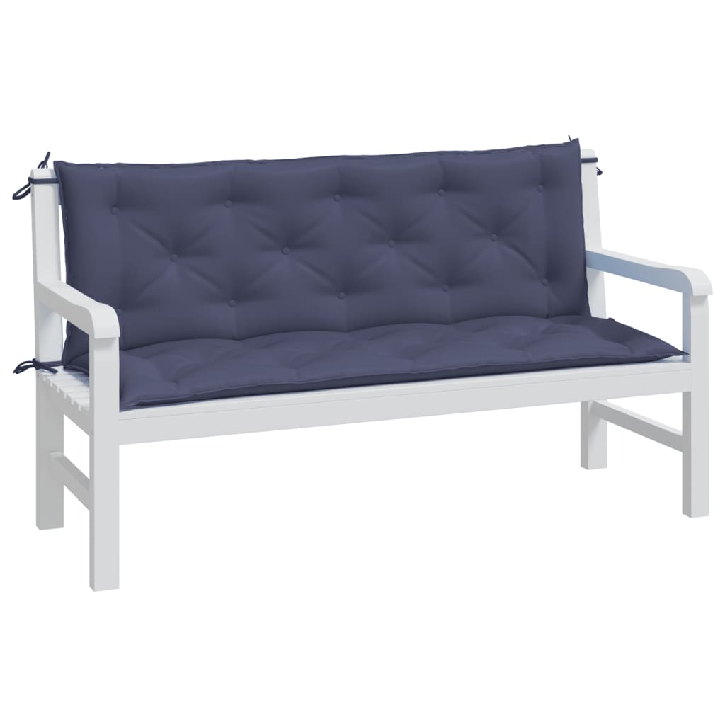 Vidaxx Gartenbankauflagen 2 Stück 150x50x7 cm Oxford-Stoff Marineblau