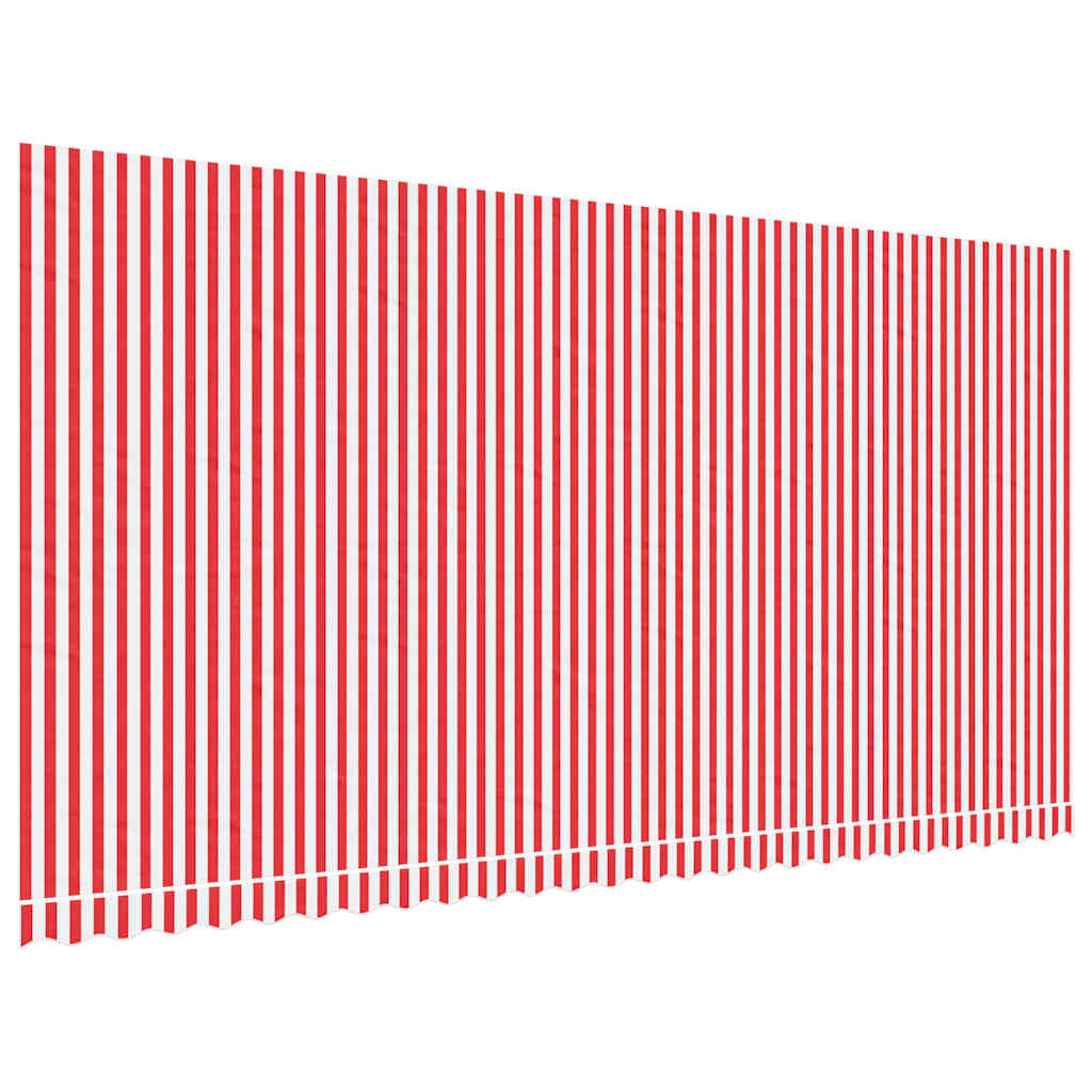 VidaXL Ersatztuch für Markise gestreift 6x3 m rot und weiß