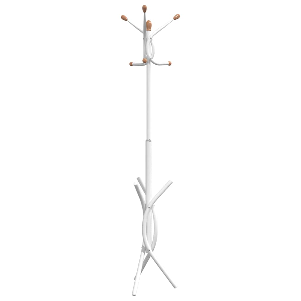 VidaXL Garderobenständer 176 cm pulverbeschichtetes Eisen weiß
