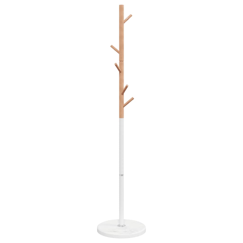 VidaXL Garderobenständer 172 cm pulverbeschichtetes Eisen weiß