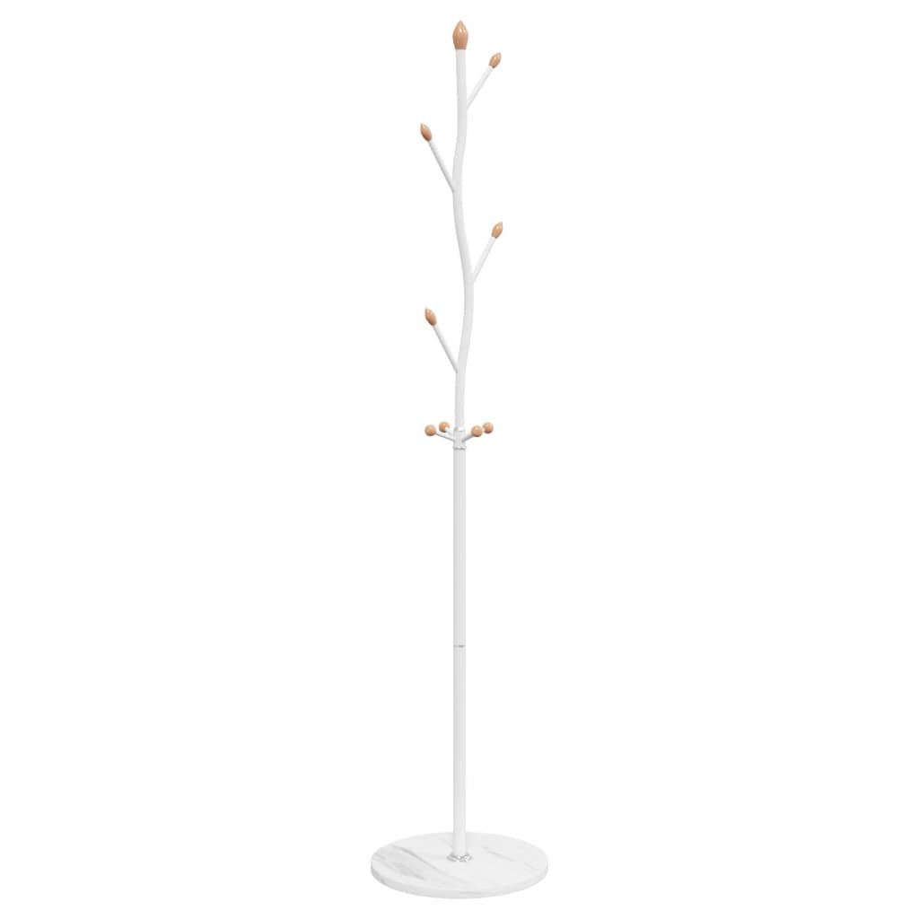 VidaXL Garderobenständer 177 cm pulverbeschichtetes Eisen weiß