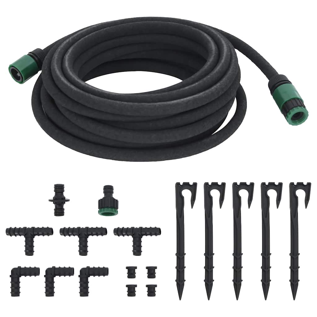 Vidaxx Tropfschlauch 0,6'' 10 m Gummi schwarz